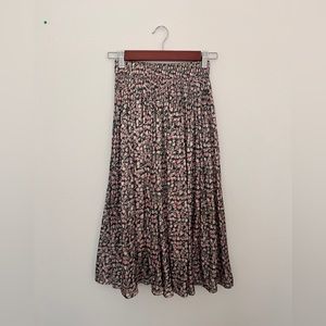 MIDI pleated floral skirt